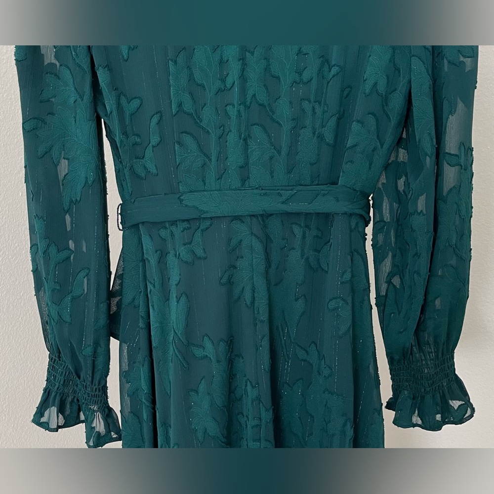 *HOLIDAY* Jessica Howard Long Sleeve Emerald Green Dress (Sz 4P) - Picture 15 of 16